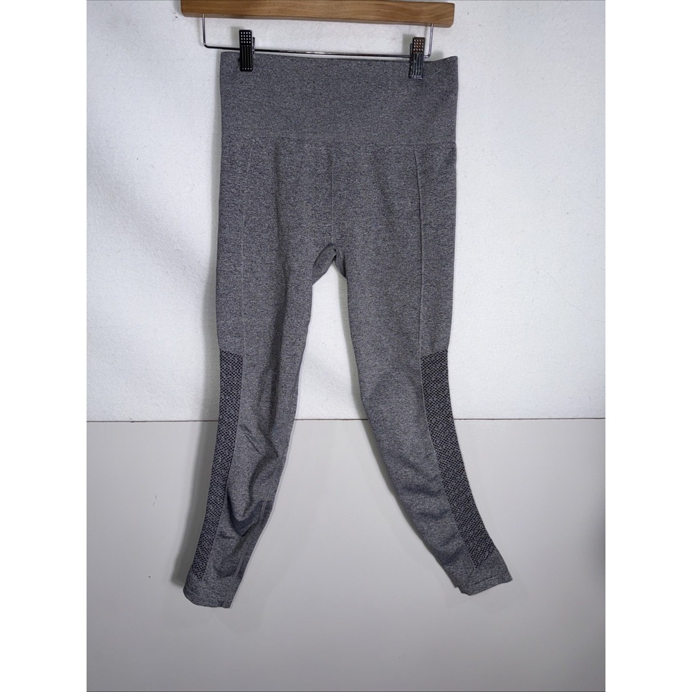 Fabletics‎ Womens S Sync High Waisted Perforated 7/8 Seamless Legging Grey Gym